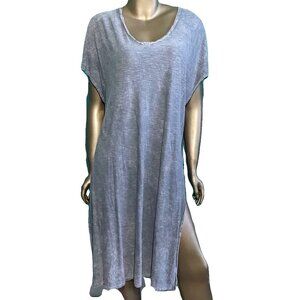Michelle by Comune Long Distressed Tunic Tee Shirt Size S Preowned